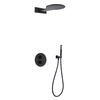 Matte Black In Wall Mounted Thermostatic Bathroom Concealed Handheld Shower Set