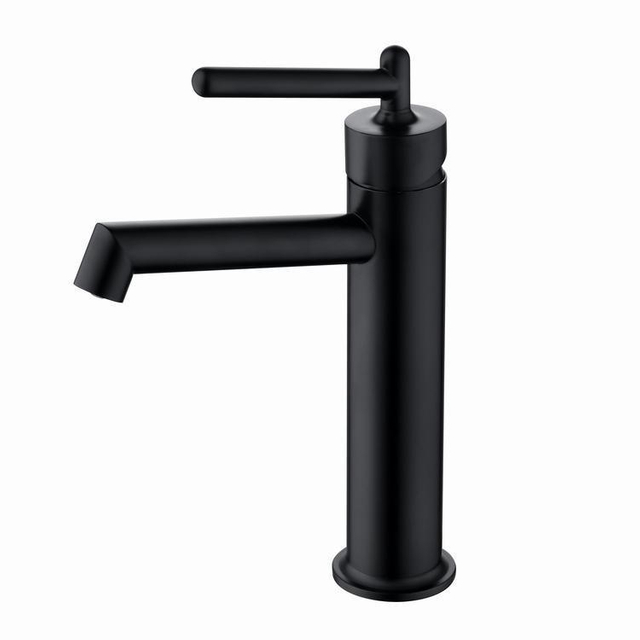 Single Hole Vanity Faucet Brass Black Wash Basin Faucet for Bathroom Sink