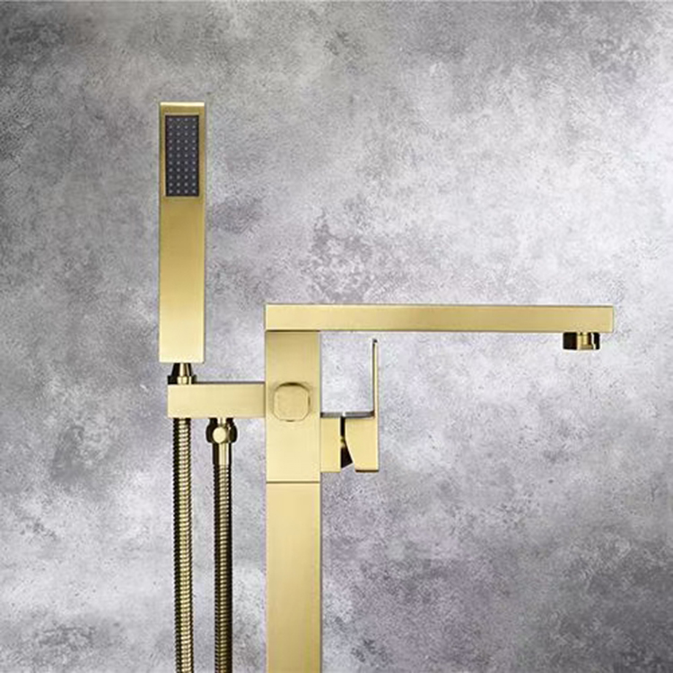 JIANGMEN Factory Matte Black Bathroom Freestanding Bathtub Filler Shower Faucet