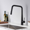 Sqaure Arc Black Kitchen Basin Faucets Tap Pull Down Kitchen Sink Faucet with Sprayer