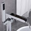 Waterfall Tub Filler Floor Mounted Freestanding Bathtub Faucet