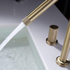 Deck Mounted Wash Basin Mixer Tap Widespread Bathroom Faucet