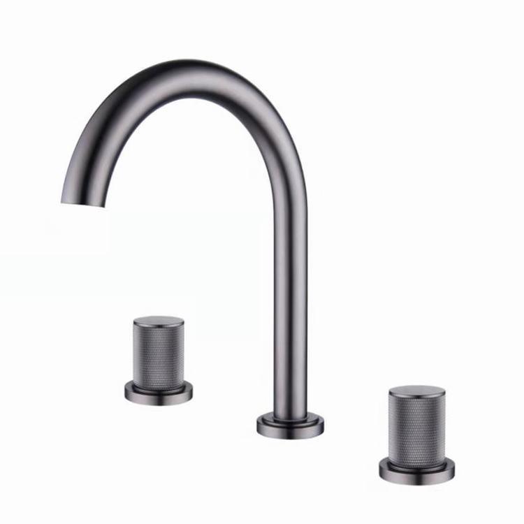 Dual Handle Widespread Lavatory Basin Faucet Bathroom Sink Faucets for Sink 3 Holes