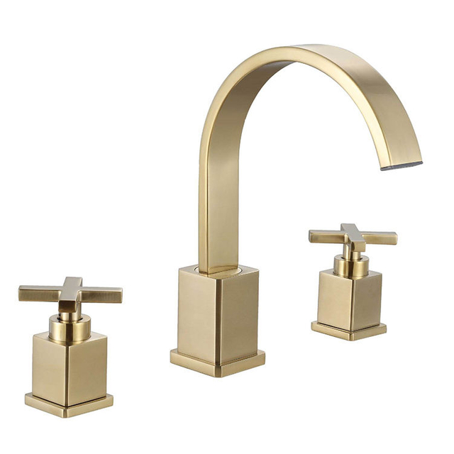 Dual Handle Wash Basin Faucets Tap Bathroom Faucets Three Hole