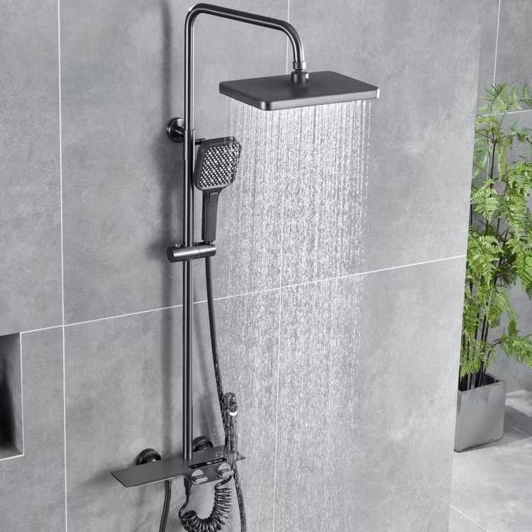Digital Display Bathroom Shower System Set Thermostatic with Bidet Sprayer