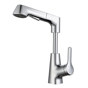 Single Hole Bathroom Lavatory Lifting Pull Out Basin Sink Faucet