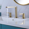 Double Handle 3 Holes Widespread Bathroom Sink Faucet