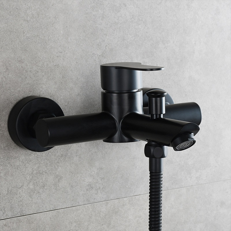 Bathroom Shower Bathtub Combo Stainless Steel Wall Mounted Bath Shower Faucet with Slide Bar