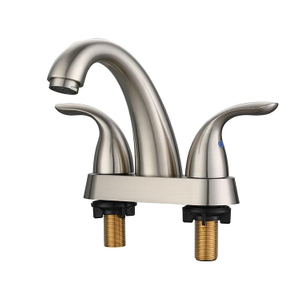 Dual Handle 4 inch Centerset Bathroom Basin Faucet
