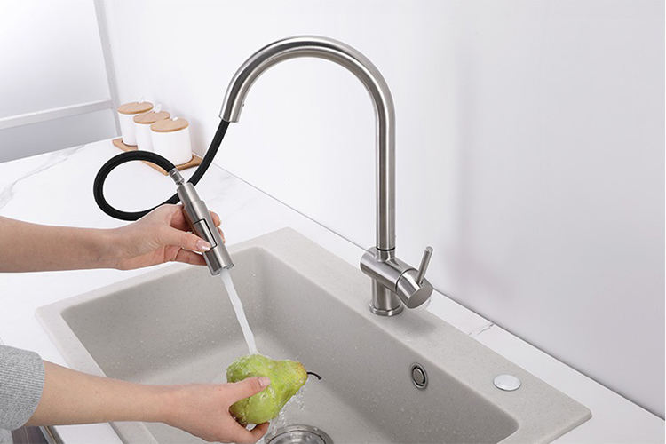 Stainless Steel Pull Down Touch Kitchen Sink Faucet with Sensor