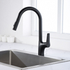 Single Hole Single Handle Black Kitchen Faucets Pull Down