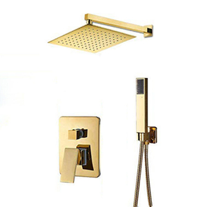 JIANGMEN Thermostatic Bathroom Golden Shower Tap Set
