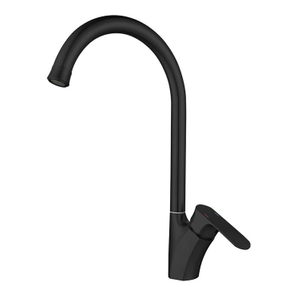 Single Handle Hot Cold Water Function Black Color Deck Mounted Kitchen Sink Faucet Gold