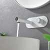 White In Wall Mounted Concealed Bathroom Digital Basin Faucet Mixer Tap