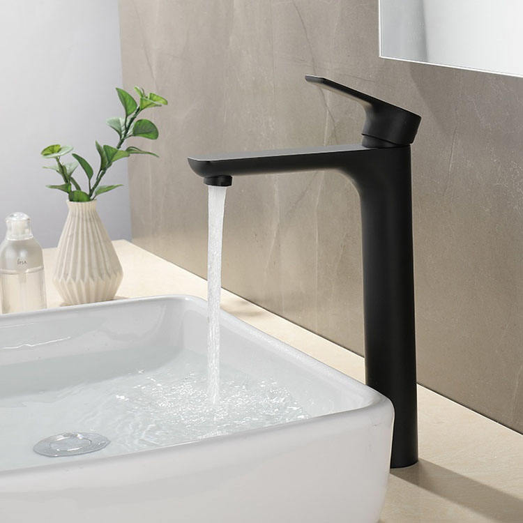 Factory Price Modern Single Hole Tall Bathroom Basin Faucet Hot and Cold Water Mixer Taps