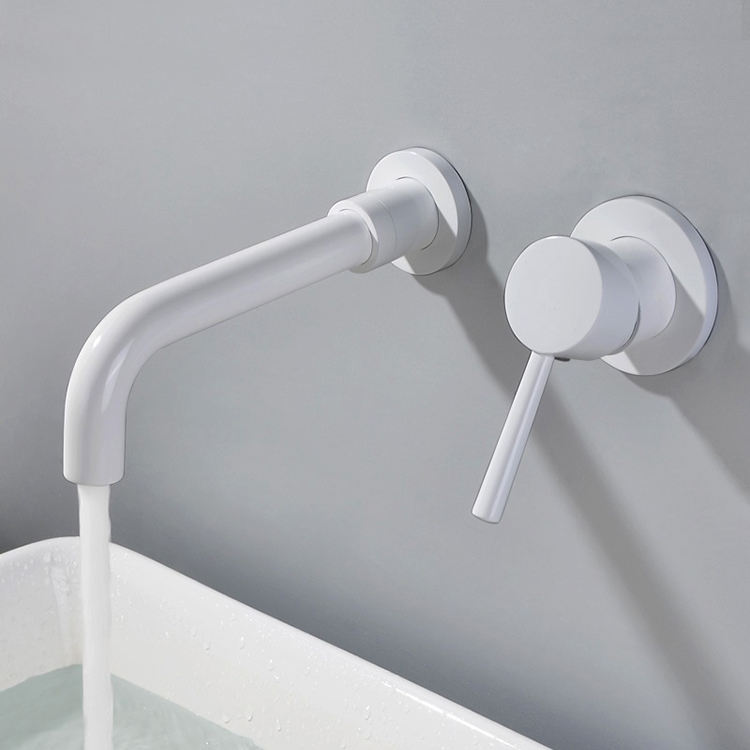Archaize Color Hot and Cold Water Wall Mounted 360 Degree Swivel Split Concealed Basin Faucet
