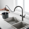 Brass Touch Sensor Digital Kitchen Sink Faucet with Pull Down Sprayer