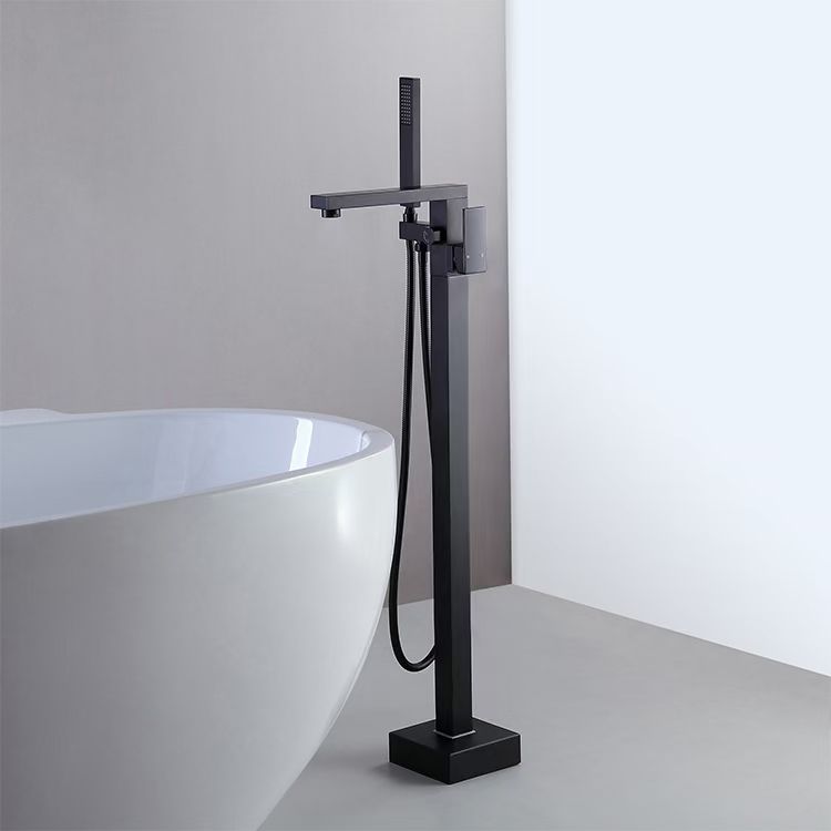 JIANGMEN Factory Matte Black Bathroom Freestanding Bathtub Filler Shower Faucet