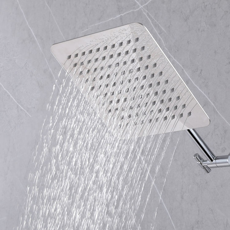 Modern Hot and Cod Water Wall Mounted Concealed Hidden Shower Faucet System Set Bathroom