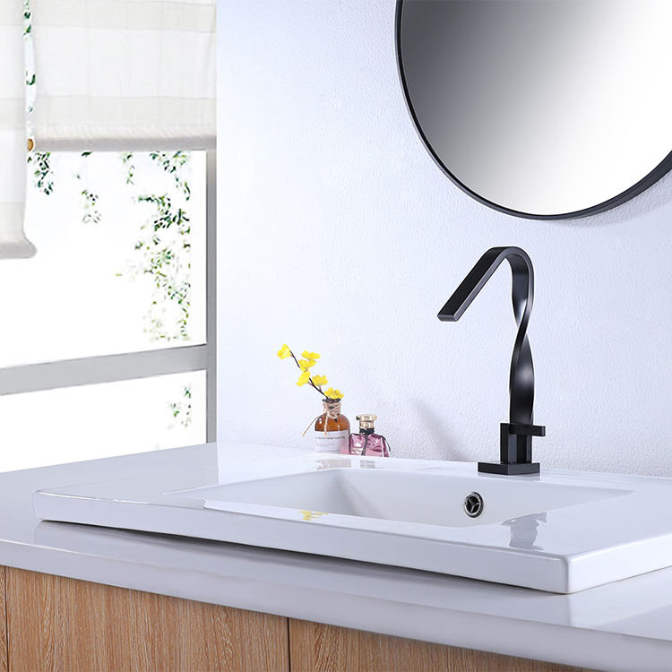 Matte Black Bathroom Vanity Faucet Basin Sinks Mixer