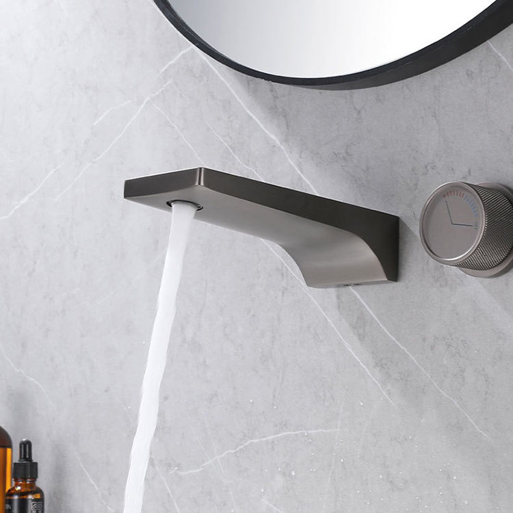 Two Holes Basin Mixer Tap Wall Mounted Basin Faucets