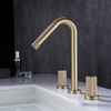 Deck Mounted Wash Basin Mixer Tap Widespread Bathroom Faucet