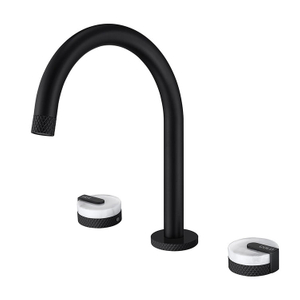 Brass Widespread Bathroom Basin Sink Faucet Mixer Tap Deck Mount 3 Holes 2 Handles