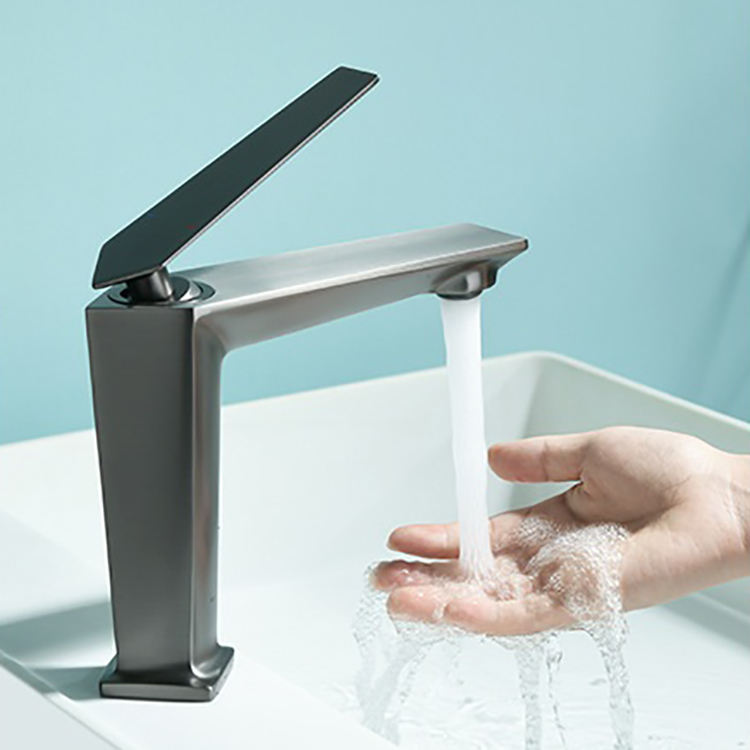 Kaiping Shuikou Manufacturer Deck Mounted Single Lever Bathroom Basin Sink Mixer Faucet
