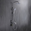 4 Way Function Wall Mounted Exposed Bathroom Rainfall Shower System Mixer Set