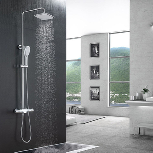 3 Way Function Exposed Thermostatic Rain Shower Head Set