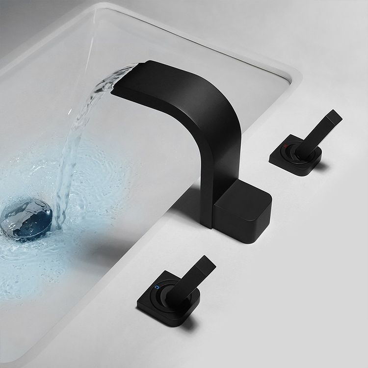 Bathroom Lavatory Widespread Basin Faucets for Sink 3 Holes