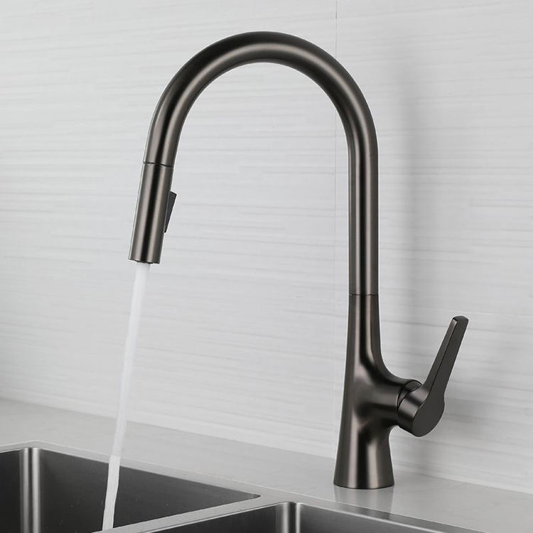 Single Handle Brass Replacement Kitchen Faucet with Pull Out Sprayer