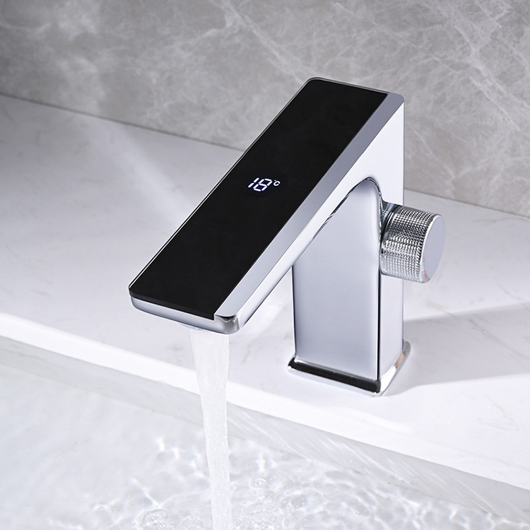 Digital Display Temperature Bathroom Wash Basin Tap Faucet