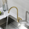 Deck Mounted Stainless Steel Hot and Cold Kitchen Sink Faucet Mixer Tap