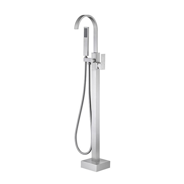 Brass Tub Filler Floor Mounted Free Standing Bath Tub Faucet Mixer