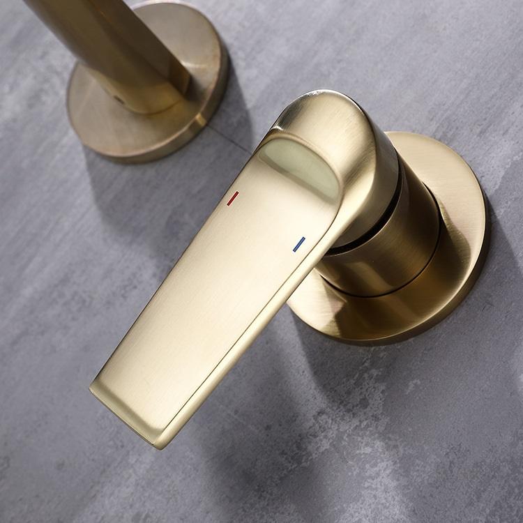 Single Handle 2 Hole Concealed Hidden Bathroom Basin Mixer Faucet