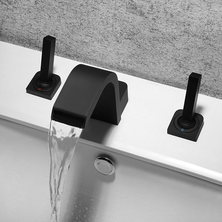 Bathroom Lavatory Widespread Basin Faucets for Sink 3 Holes