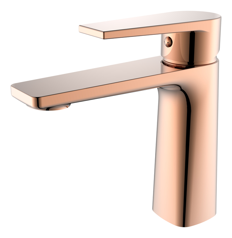 Single Handle Rose Gold Bathroom Basin Sink Faucet Mixer