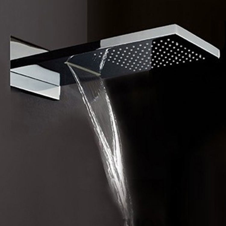 Chrome Bathroom In Wall Mounted Concealed Rain Shower Faucet Set