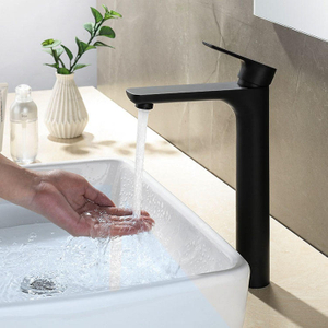 Factory Price Modern Single Hole Tall Bathroom Basin Faucet Hot and Cold Water Mixer Taps