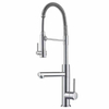 Stainless Steel Single Handle Deck Mounted Black Gold Pull Out Semi Pro Spring Kitchen Sink Faucet Tap