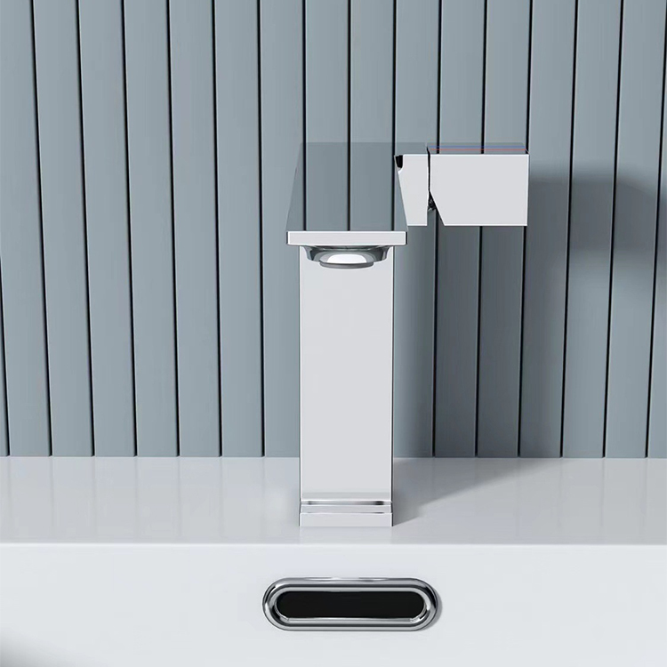 Bathroom Washroom Single Handle Square Basin Sink Faucet