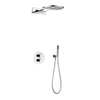 Matte Black In Wall Mounted Thermostatic Bathroom Concealed Handheld Shower Set