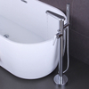 Hot Cold Water Function Brass Floor Mounted Free Standing Bathtub Faucet Tap