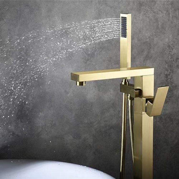 JIANGMEN Factory Matte Black Bathroom Freestanding Bathtub Filler Shower Faucet