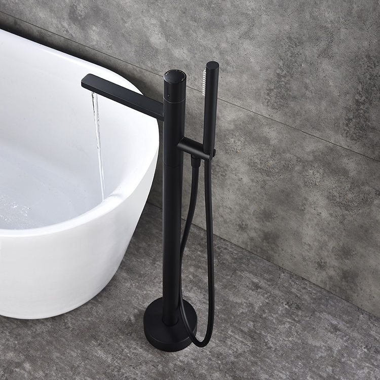 Floor Mounted Bathroom Bathtub Mixer Faucet Freestanding Bathtub Filler