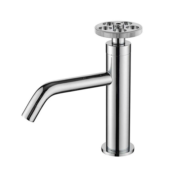 Single Hole Deck Mounted Single Lever Brass Chrome Bathroom Basin Mixer Tap Faucet