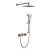 Brushed Gold Concealed Hidden Built In Wall Shower System Set Bathroom with Rough-in Valve