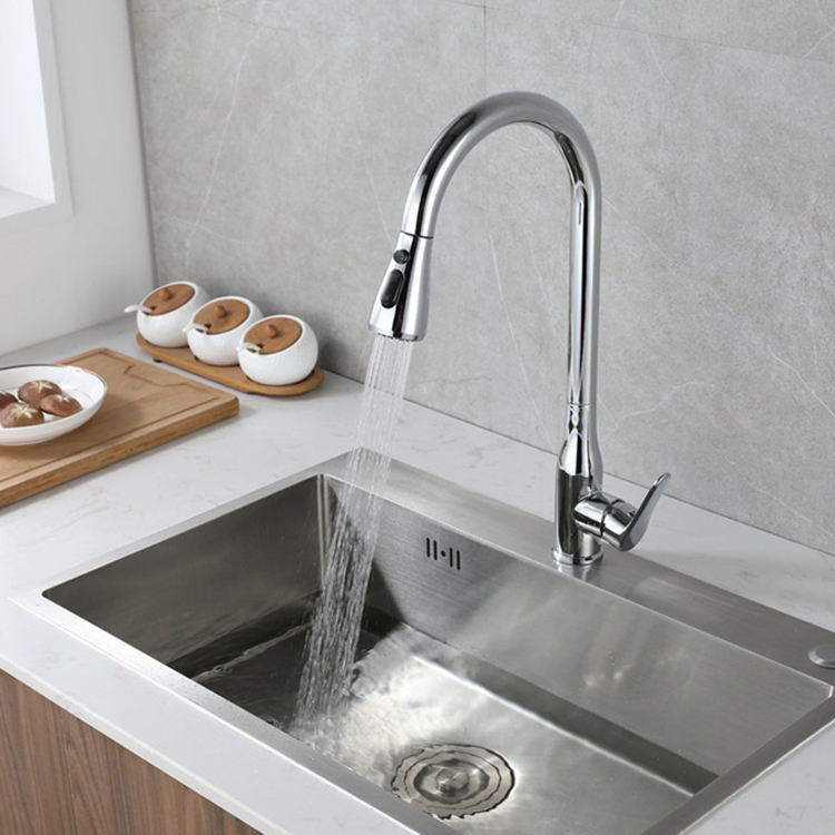 Goose Neck Kitchen Sink Mixer Taps Faucet Stainless Steel