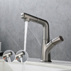 Deck Mounted Bathroom Vanity Faucet Pull Out Basin Mixer Faucet